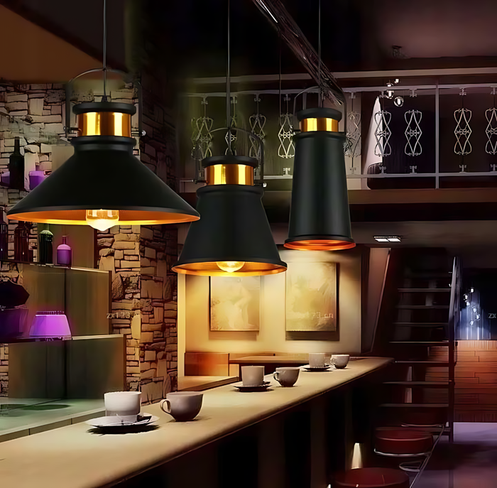 Lampada Da Soffitto Asti A Nero/oro