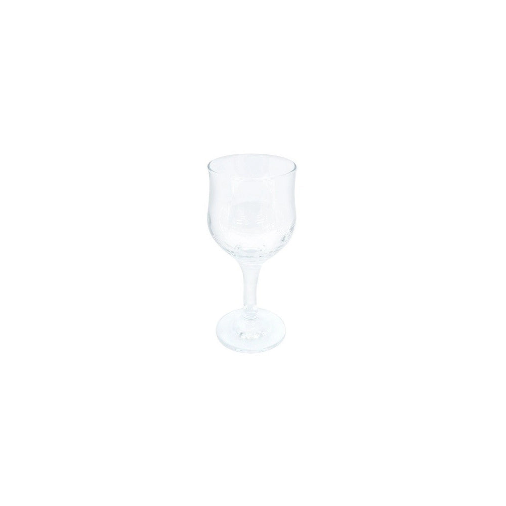 Trade Shop - Set 6pz Calici Tulipe Vetro 20cl Trasparente Bicchieri Acqua Vino Rosso Bianco -