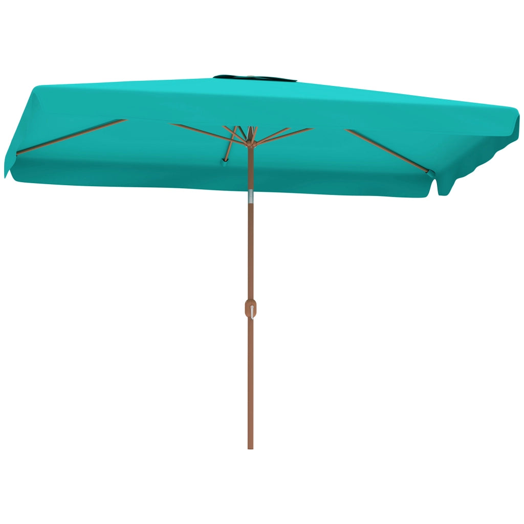 Ombrellone da Giardino 2x3 m Inclinabile ¨C zephmum ¨C Turchese