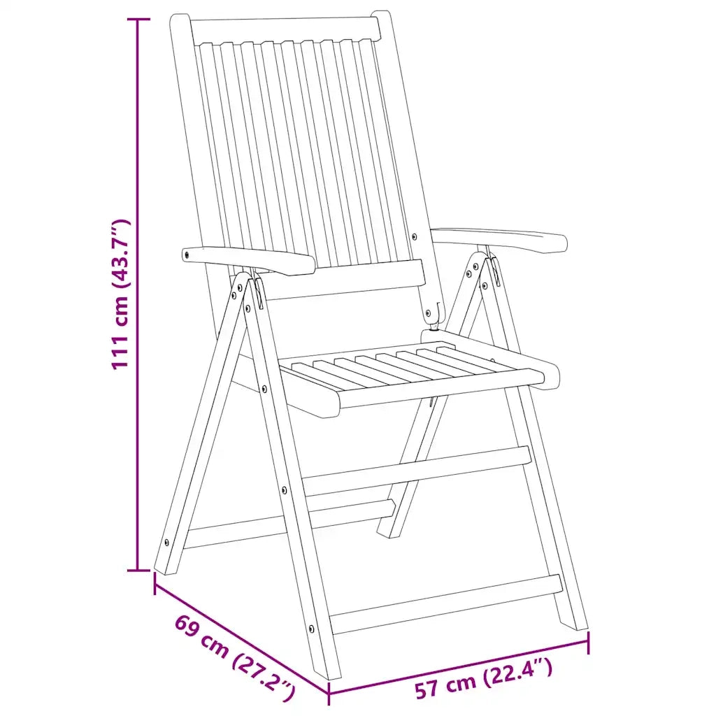 Set da Pranzo da Giardino 7 pz 180x90x75 cm in Legno Massello di Acacia 3295258