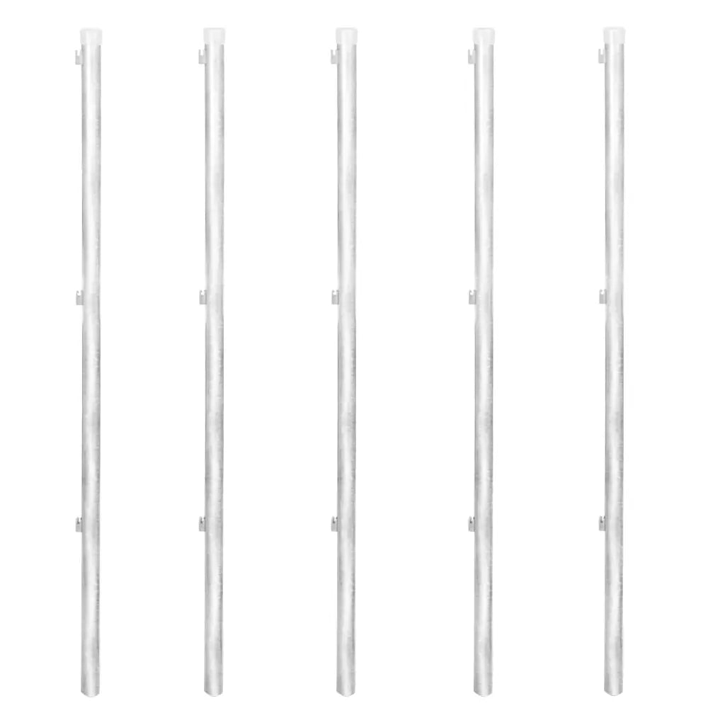 Recinzione da Giardino | Recinzione a Rete con Pali e Spuntoni Acciaio Zincato 15x1,5 m