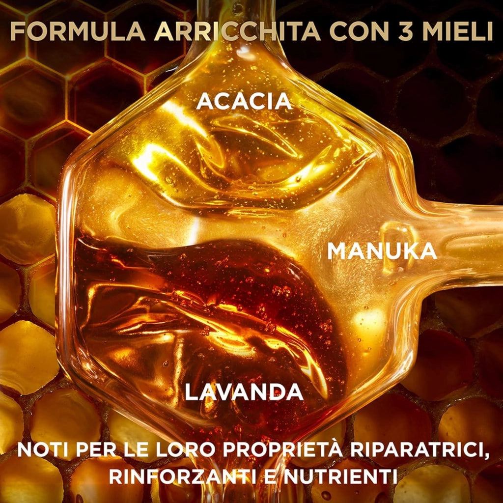 GARNIER ULTRA DOLCE TESORI DI MIELE MASCHERA RIPARATRICE PER CAPELLI DANNEGGIATI 1 MINUTO DI POSA SENZA SILICONI 340 ML