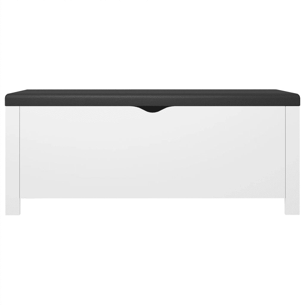 Contenitore con Cuscino Bianco 105x40x45cm Legno Multistrato 326768