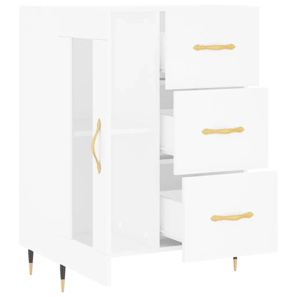 Credenza | Madia | Buffet da pranzo | Armadio da pranzo Bianca 69,5x34x90 cm in Legno Multistrato
