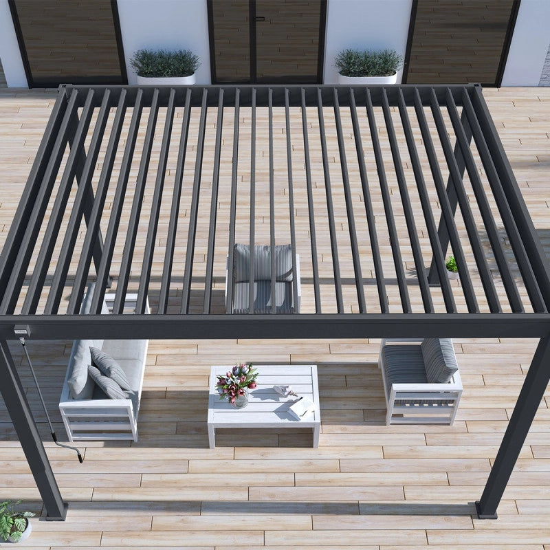 Pergola bioclimatica OmbrÃ©aÂ® VS autoportante 3x4M - Antracite