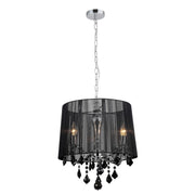 Lampadario Italux Cornelia cristallo cromo/nero 3xE14