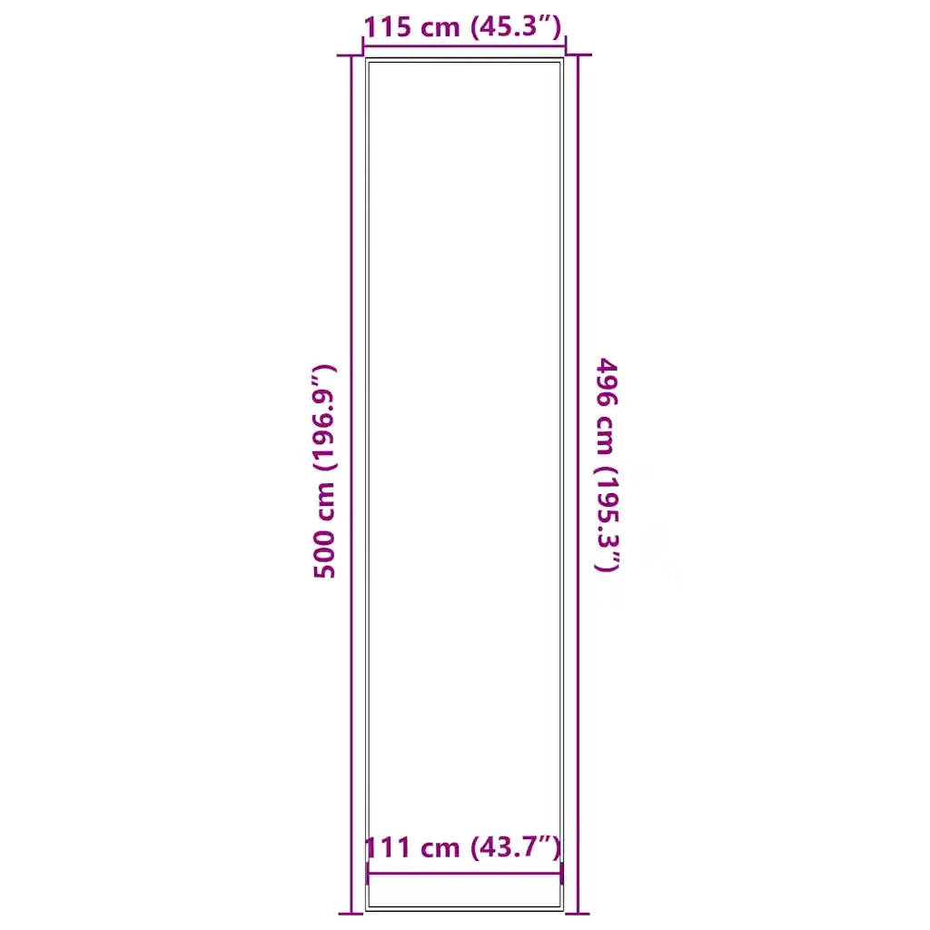 Zerbino Antracite 115x500 cm