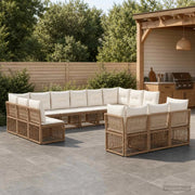 Set Divano da Giardino 13 pz Beige polyrattan 3434406