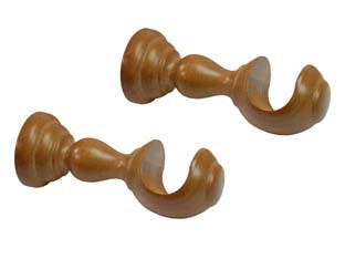 SUPPORTO APERTO Ø MM.35 IN LEGNO OLMO PER SCORRITENDA- - cm.10 - 2 pezzi