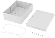 Cassetta elettrica in plastica impermeabile per distribuzione elettronica all'aperto, cassa di distribuzione per costruzione esterna, scatola rettangolare 103 x 73 x 37.