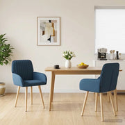 Sedie da pranzo 2 pcs Tessuto Blu 56,5 x 50 x 87,5 cm 42034292