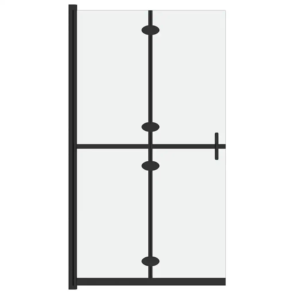 Parete per Doccia Walk-in Pieghevole in Vetro ESG 70x190 cm 151192