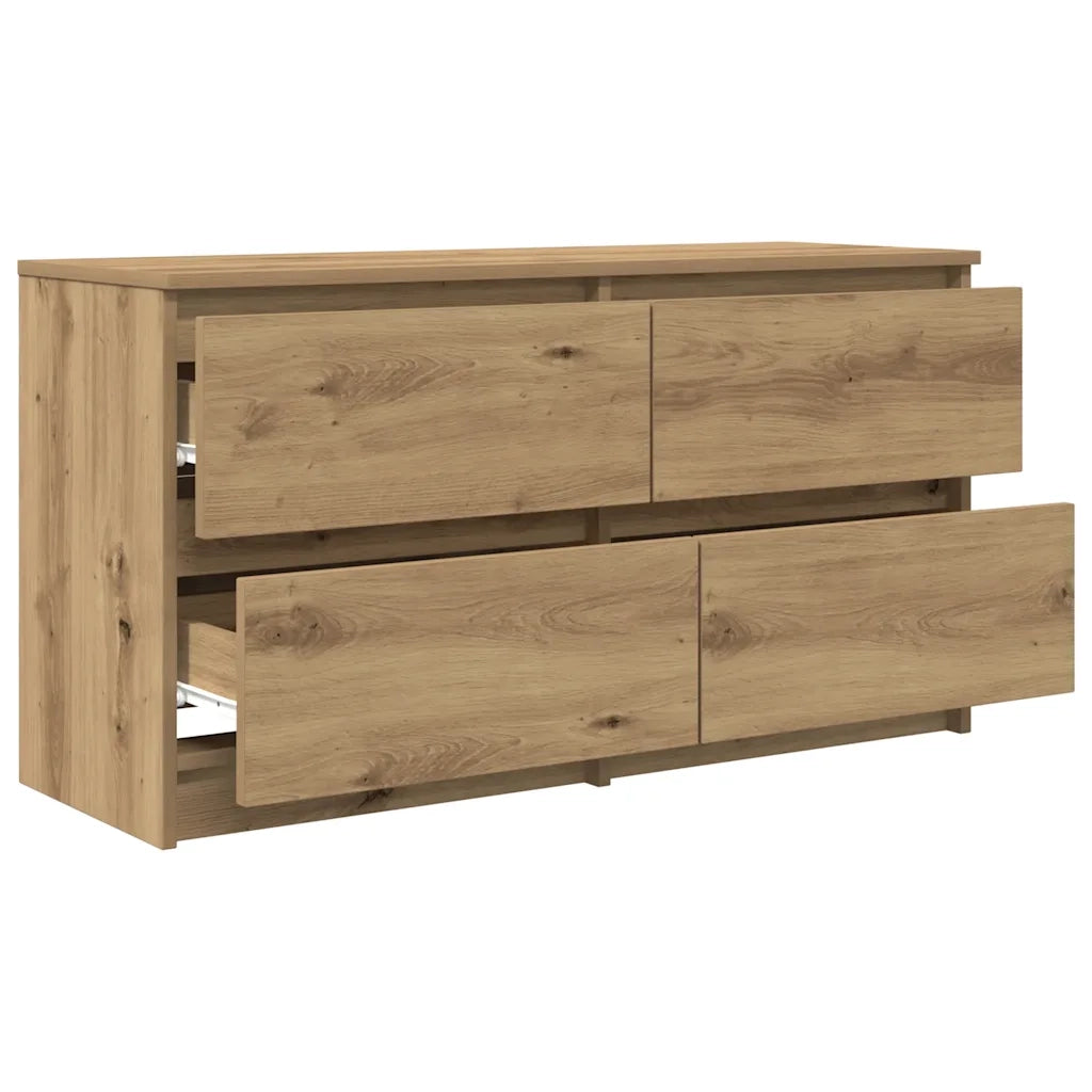 Mobile TV-Credenza per TV-Console TV Rovere Artigianale 100x35x54 cm in Legno Multistrato 366537