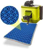 Matte per gatto per gatto e toilette, 38-61 cm, impermeabile, non tossico, doppia lastra, 100% EVA, gatto (38-61 cm, blu), Eva_tapis4