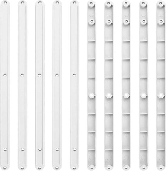 Schiene per carico guide laterali bianche, 295 mm, 5 paia/10 pezzi – Guide laterali in plastica con 17 mm di apertura – Schiene per carico laterale utile