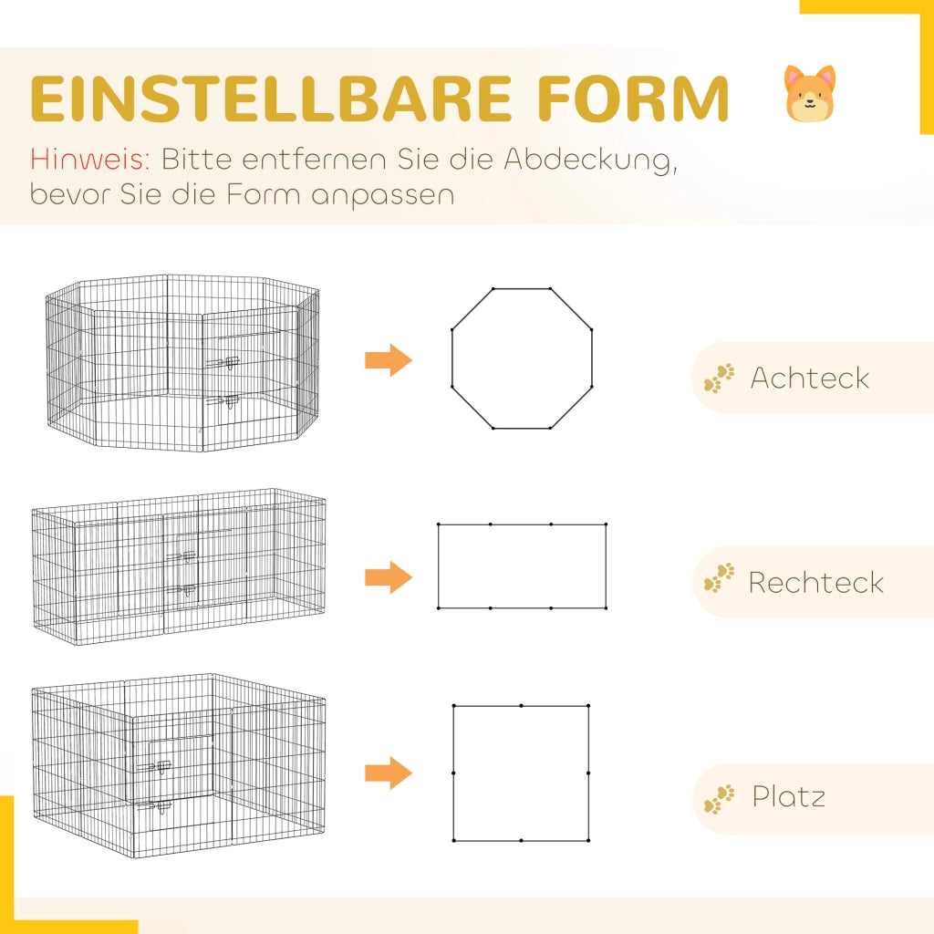 Recinto per Cani ¨C Minimal ¨C Grigio 8 Panelli 2.5 m2