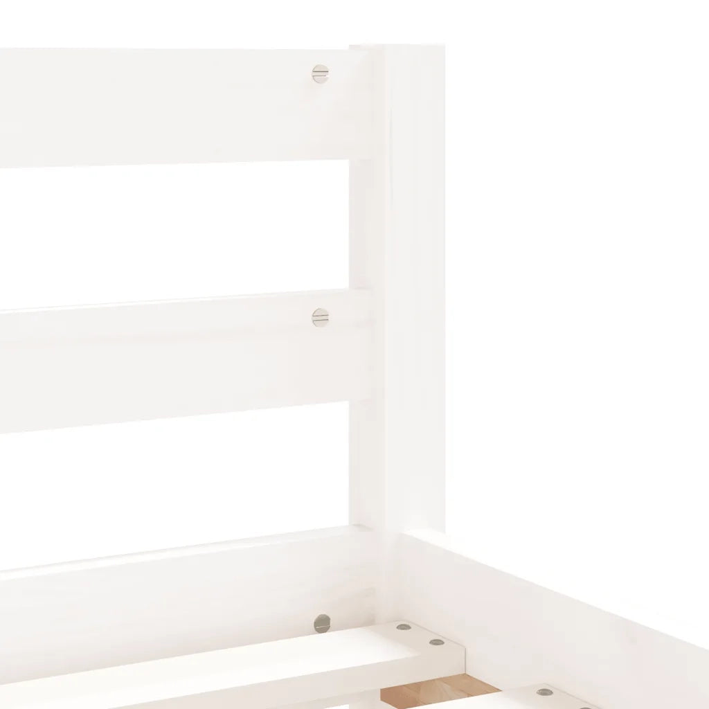 Giroletto Bambini | Letto Infantile | Lettino con Cassetti Bianco 80x160 cm Massello Pino