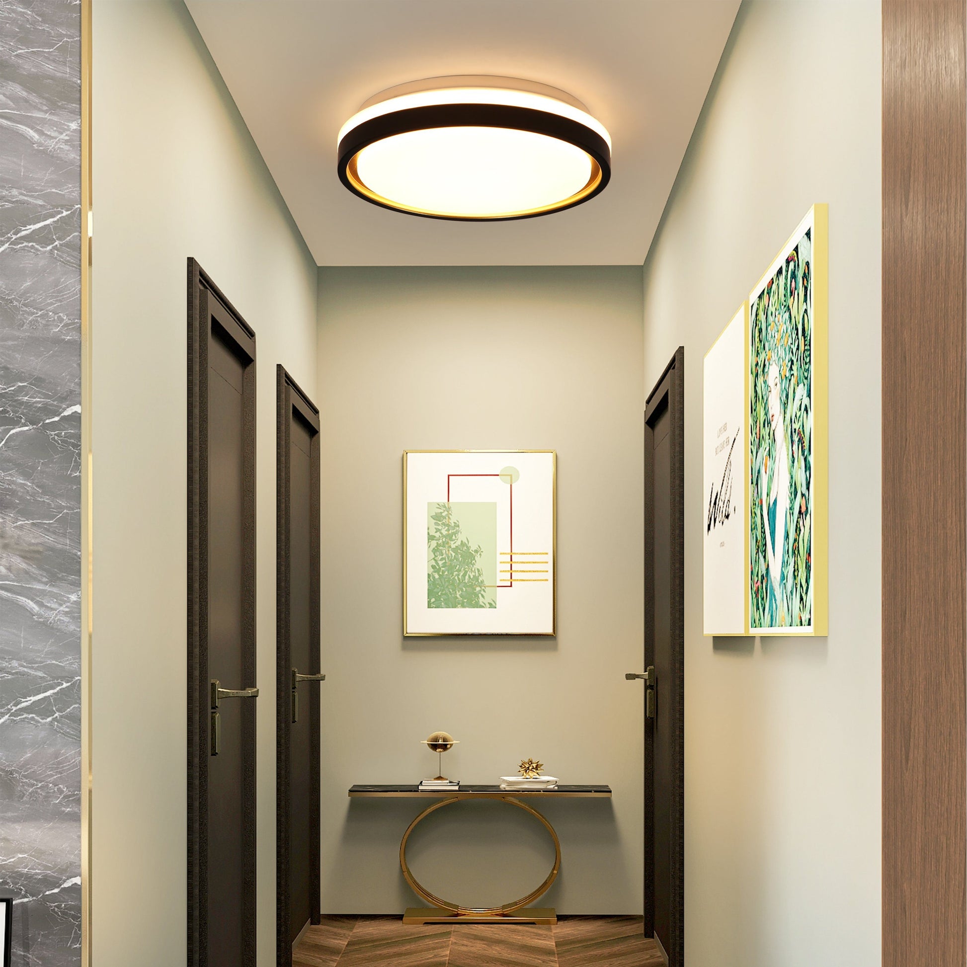 ZMH Lampada da soffitto plafoniera LED dimmerabile telecomando moderna 30 cm per soggiorno corridoio