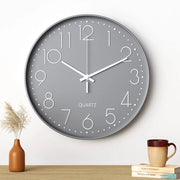 Orologio da Parete, 30 cm (12 pollici), Orologio da Parete Moderno (Caratteri Grigio-Bianchi)