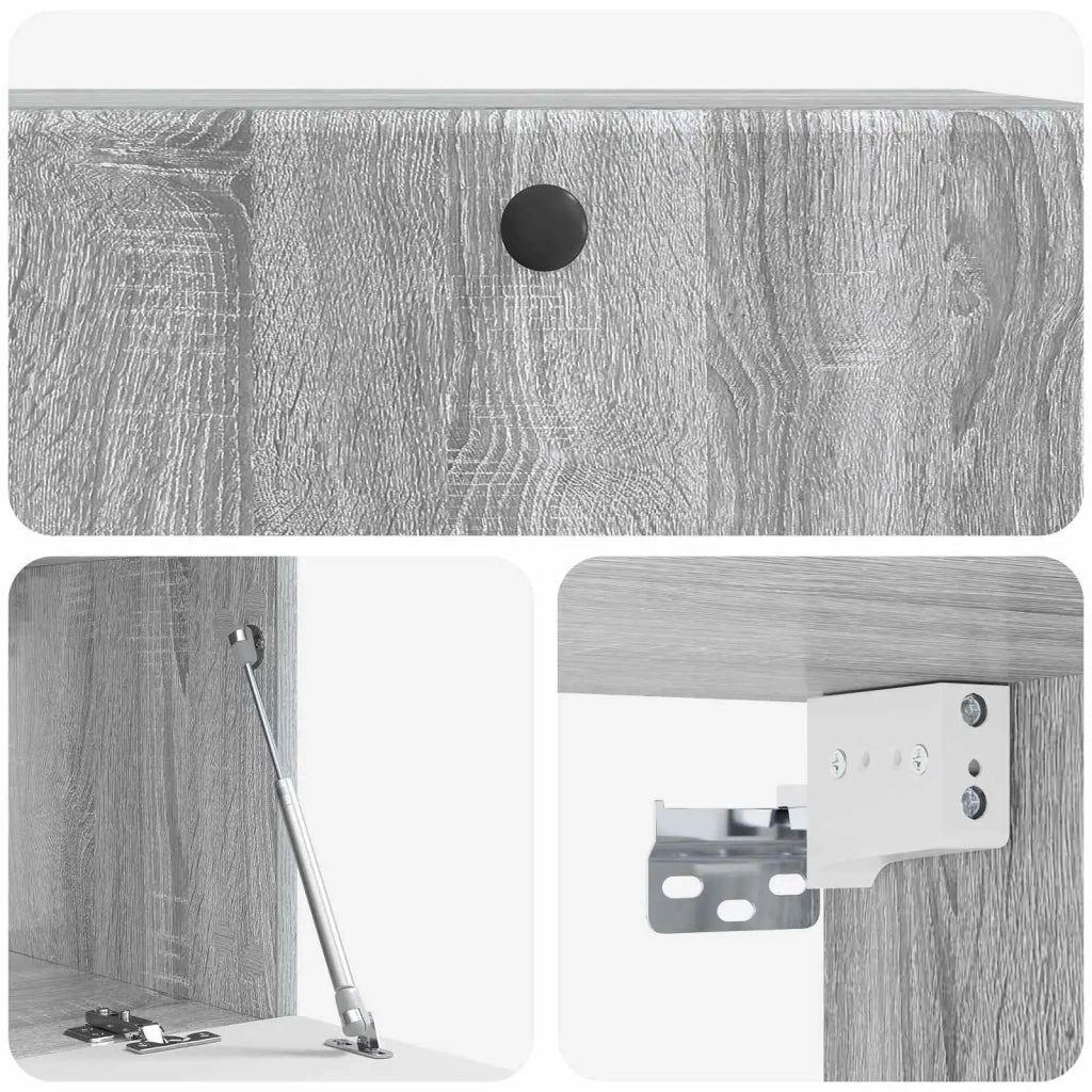 Mobile Porta TV da Muro 78,5 x 41 x 30 cm Sonoma grigio 899201