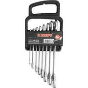 SERIE CHIAVI A FORCHETTA CON SUPPORTO KENDO 8 PEZZI Contenuto 6-7-20-22 mm - KENDO