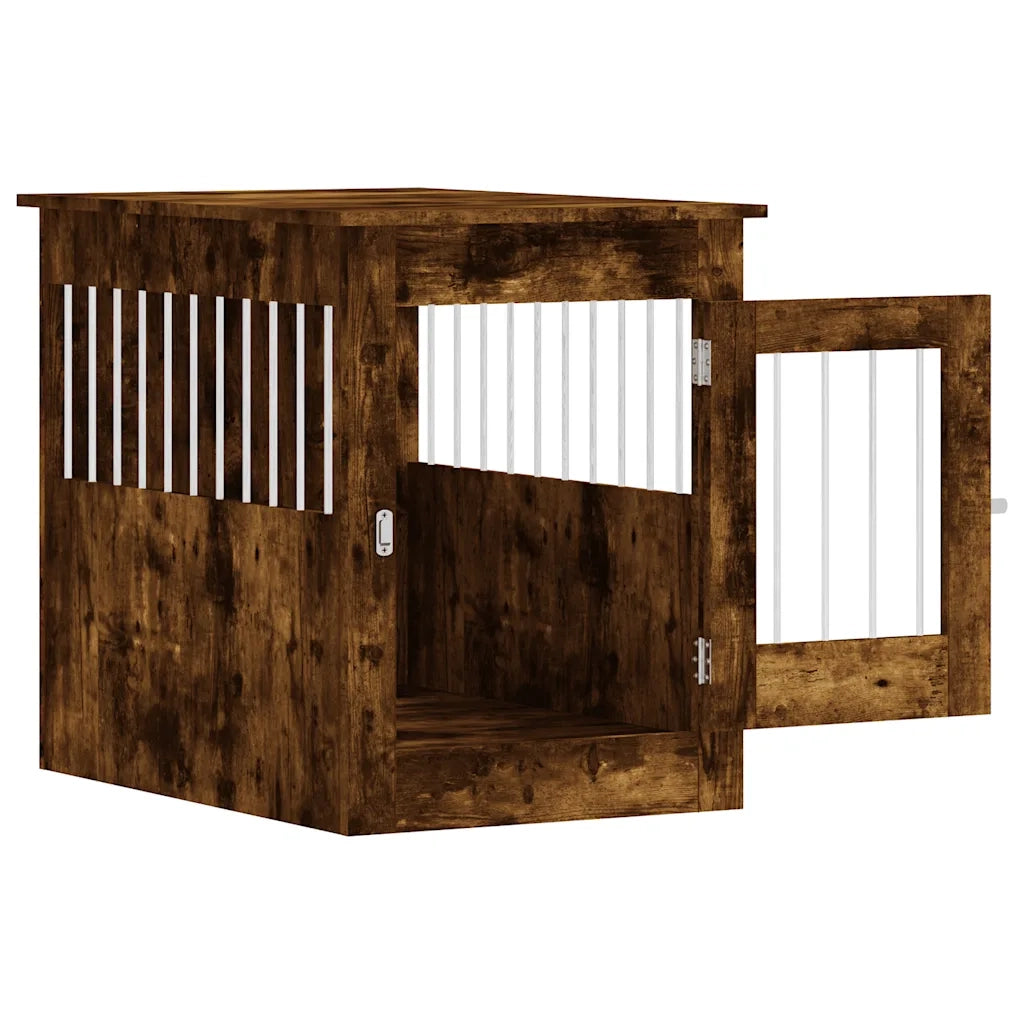 Gabbia Cani da Arredamento Rovere Fumo 55x80x68cm Multistrato CFW6048847