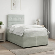 Letto box spring con materasso Grigio Chiaro 120 x 190 cm 3454565