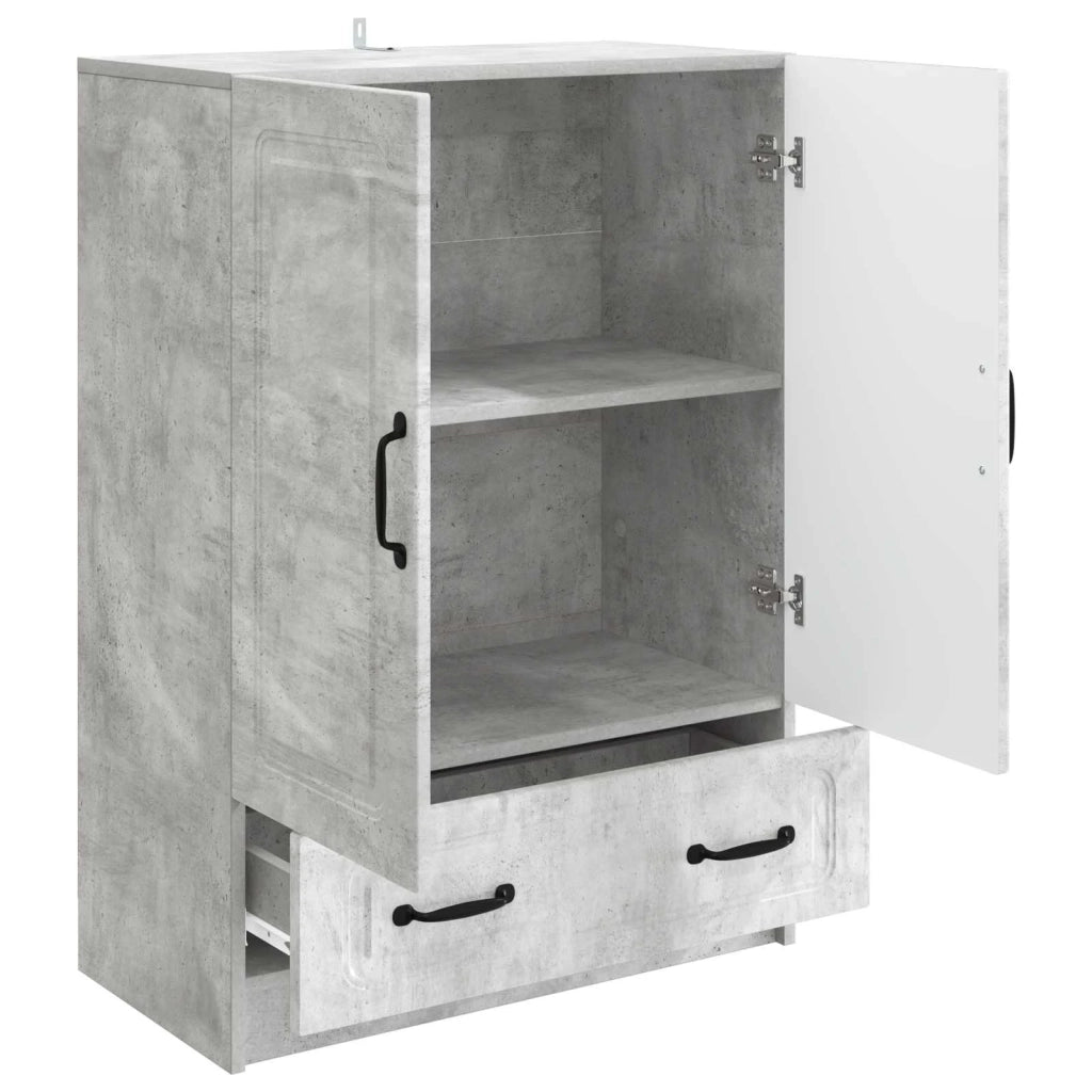 Credenza | Madia | Buffet da pranzo | Armadio da pranzo Grigio Cemento 66 x 34,5 x 92 cm Legno ingegnerizzato