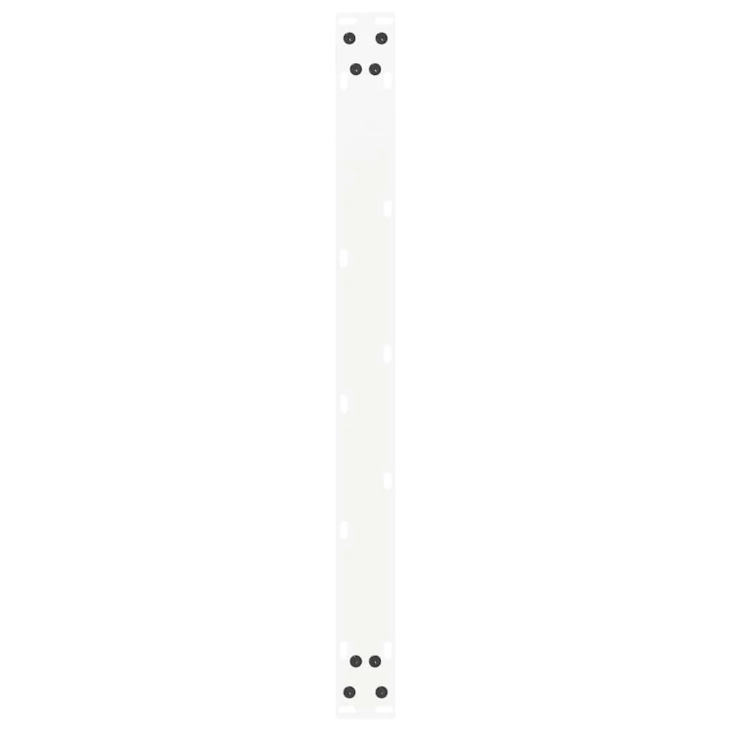Set di 2 gambe per tavolino a forma di U 70 x 42-43 cm con piedini regolabili stile moderno acciaio bianco 02_0057405