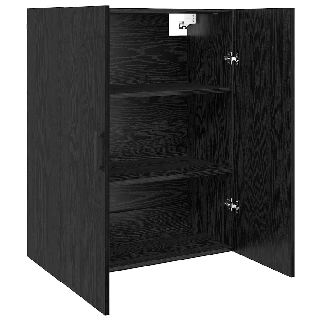 Mobiletto a muro 2 pcs Rovere Nero 69,5 x 34 x 90 cm