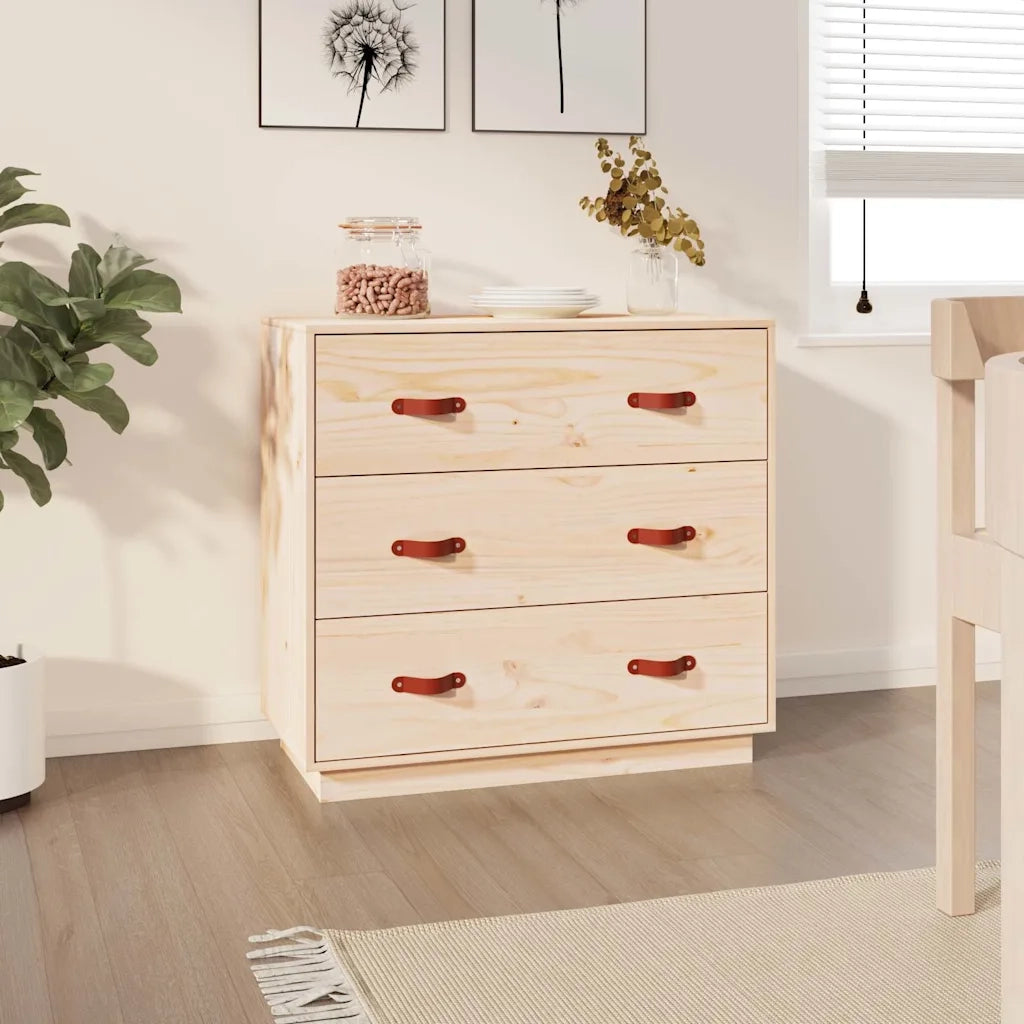 Credenza-Buffet-Armadio da cucina 80x40x75 cm in Legno Massello di Pino