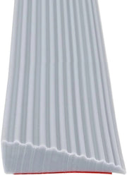 Profilo di transizione in silicone autoadesivo per pavimenti, perimetrale interno, larghezza 5,5cm, altezza 1,6cm, colore grigio, misura 100x5,5x1,6cm