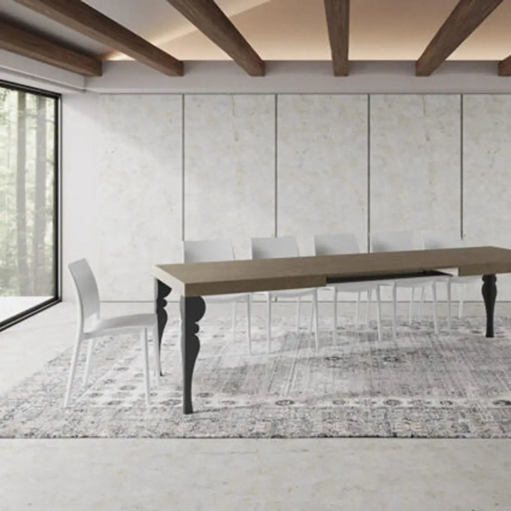 Tavolo allungabile 180/440x90 cm Paxon tortora gambe antracite