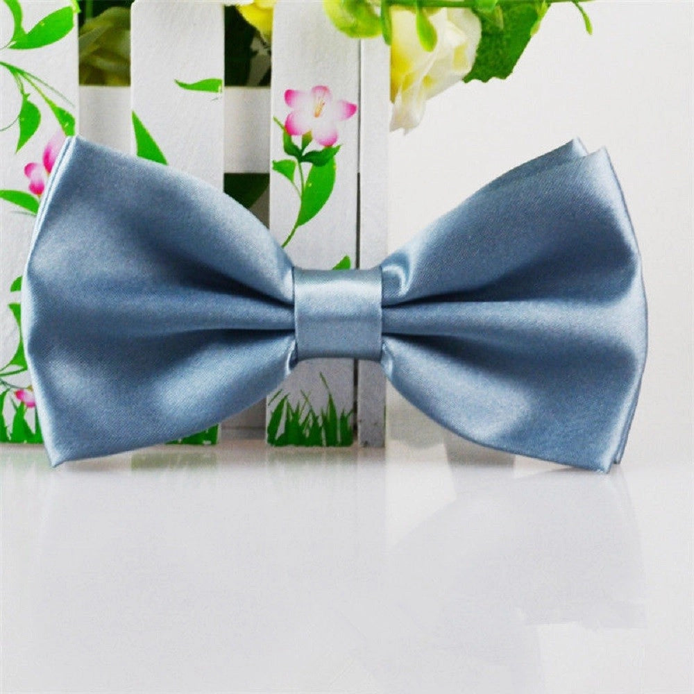 Trade Shop - Papillon Cravattino Bambino Seta Raso Bimbo Farfalla Per Cerimonie Vari Colori - Celeste