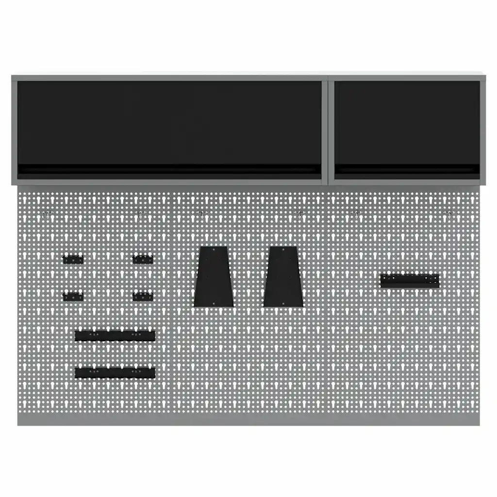 Set di armadi per attrezzi con lo scaffale 5 pcs Nero 3321412