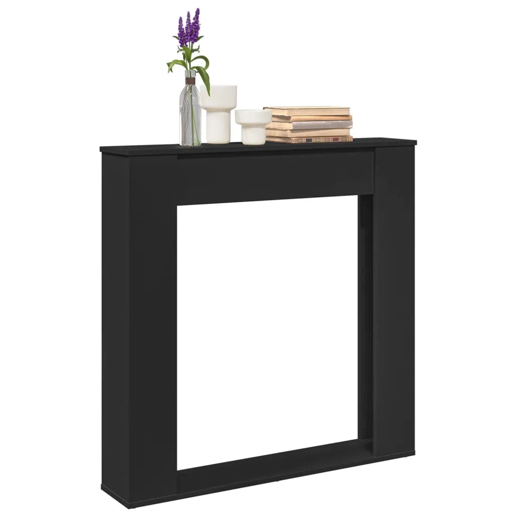 Cornice per Camino Nera 100x20x100 cm in Truciolato CFW6386953
