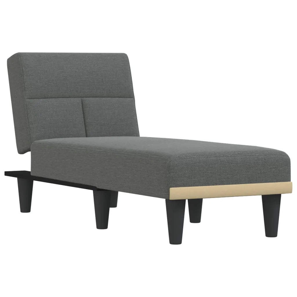 Chaise Longue in Tessuto Grigio Scurocod mxl 118594