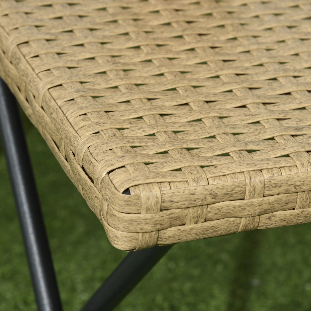 Tavolino da balcone in polyrattan pieghevole ¨C zephmum ¨C grigio naturale 40x40x40 cm