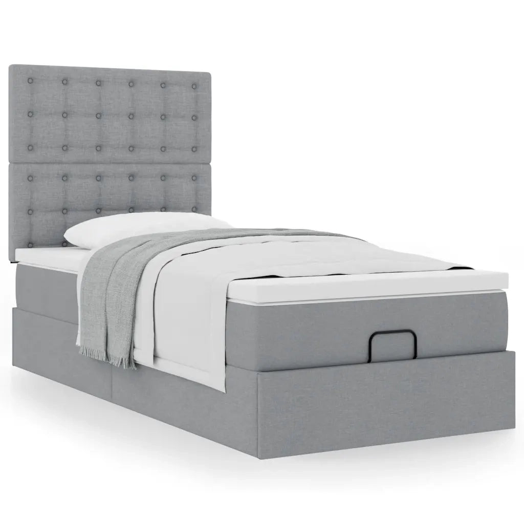 Struttura Letto Pouf con Materasso 80x200 cm in Tessuto 3313278