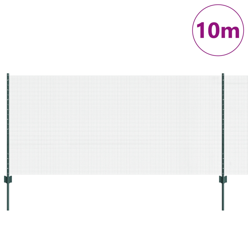 Set di Recinzione da Giardino Set di 2 Verde Metallo 10 x 1 m