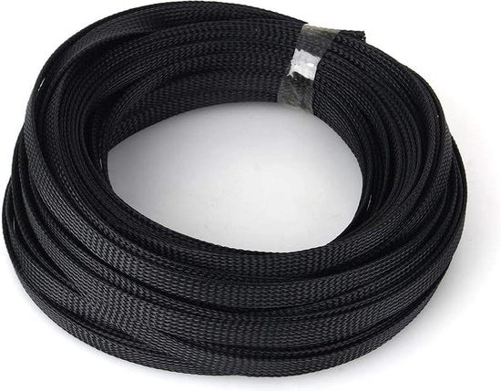 Cavo a nastro espandibile in PET 10,97m - 6mm - nastro in PVC - gestionale per cavi per uso domestico e ufficio.