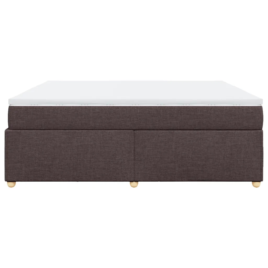 vidaXL Giroletto a Molle con Materasso Marrone Scuro 180x200cm Tessuto