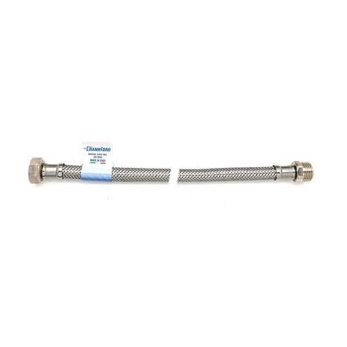 FLESSIBILE INOX MODELLO NORMALE  CM. 60- MF 1/2 x 1/2- DH- pezzi 10