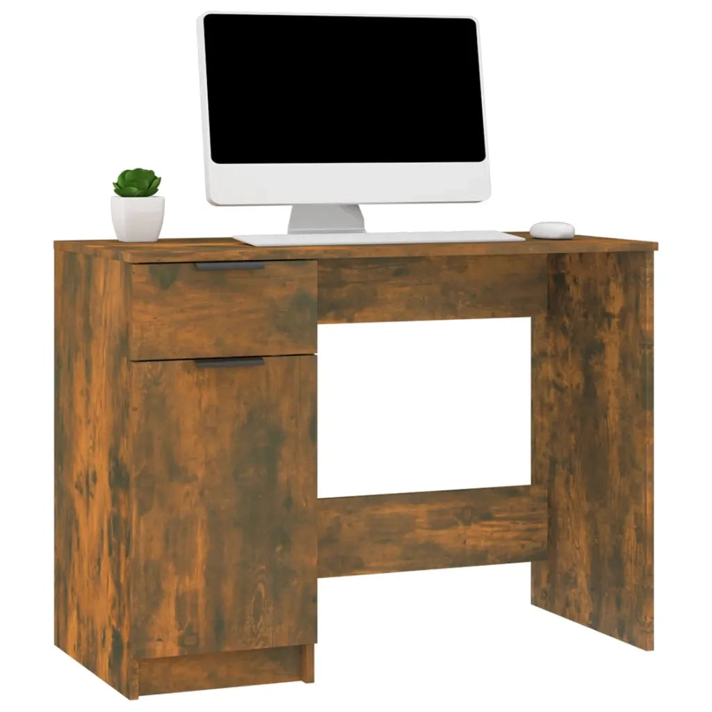 Scrivania Rovere Fumo 100x50x75 cm in Legno Multistrato cod mxl 69514