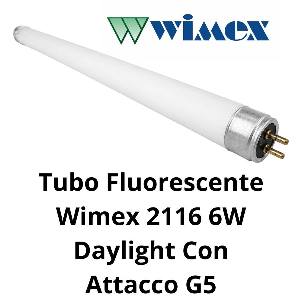 Tubo fluorescente g5 6w daylight per ambienti tecnici *** numero pezzi 6, confezione 1