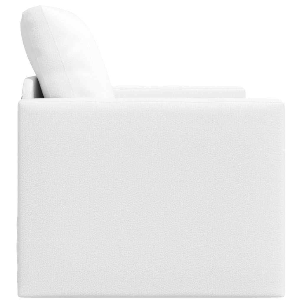 Divano Letto 2-in-1 Bianco 74x77x81 cm Pelle Sintetica