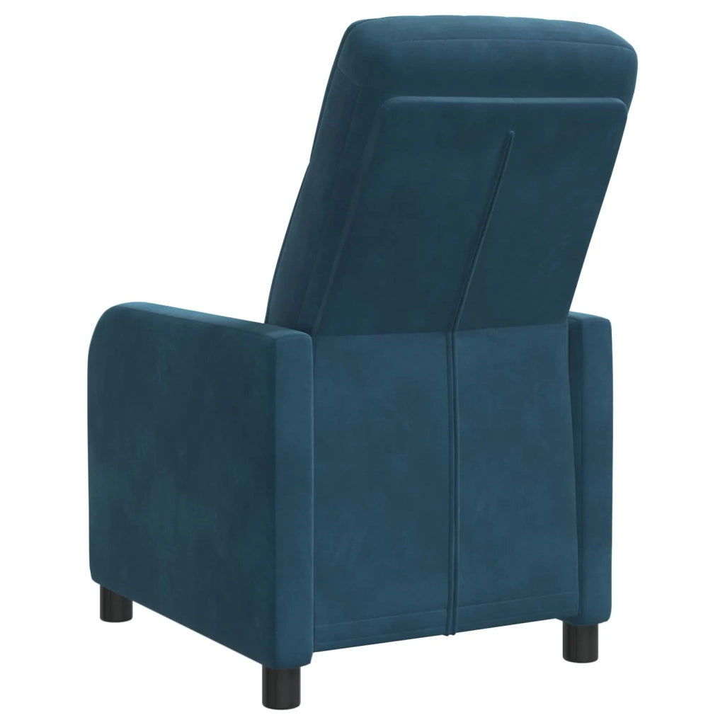 Divano Sedia-Poltrona reclinabile Blu Velluto (V)