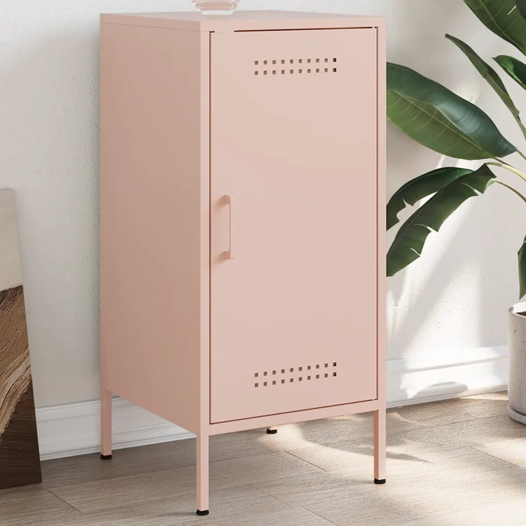 vidaXL Credenza Rosa 36x39x79 cm in Acciaio