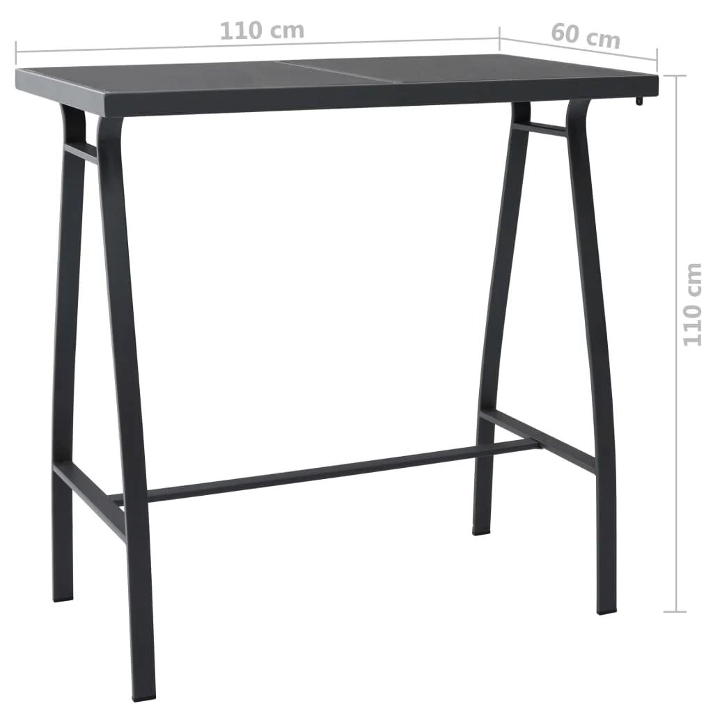 Set bar da giardino 7 pezzi nero e grigio 02_0013439