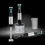 Trade Shop - Frullatore Ad Immersione 3in1 Lame Titanio 700w Sbattitore Tritatutto Minipimer -